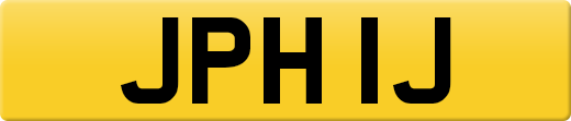 JPH 1J private number plate